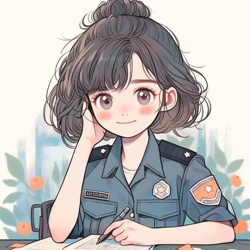 ảnh chibi công an mini