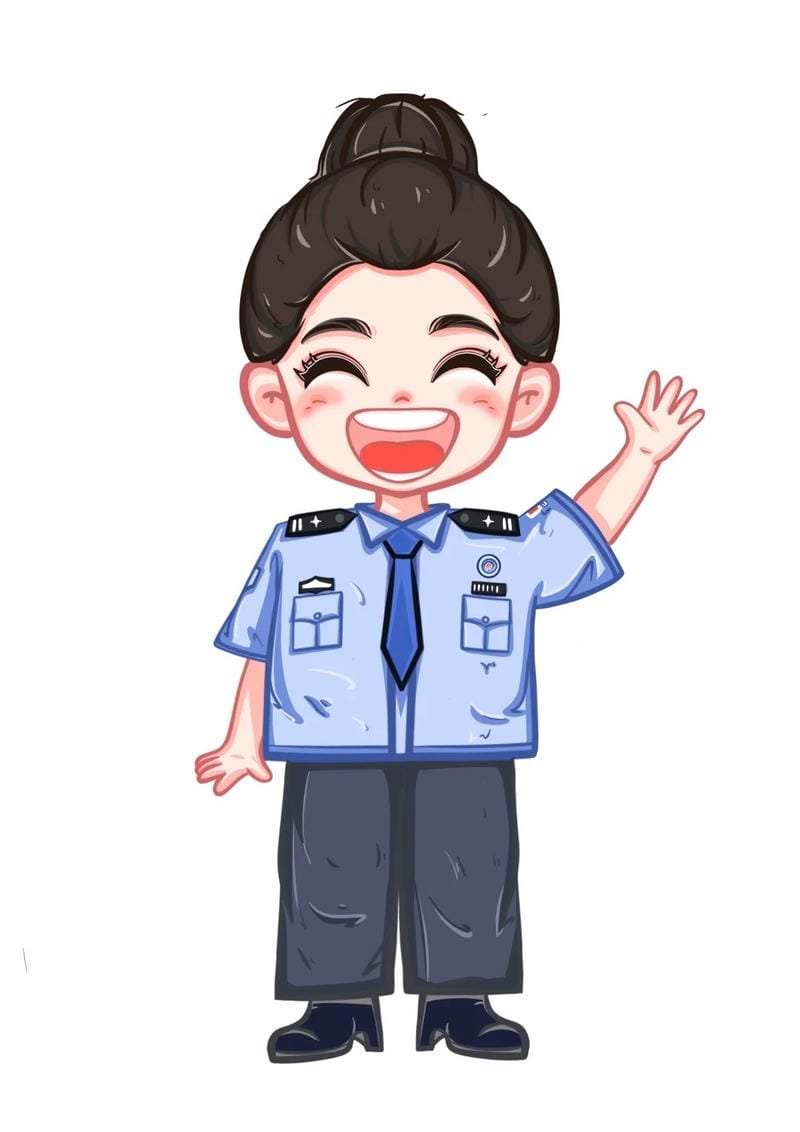 ảnh chibi công an vẽ tay