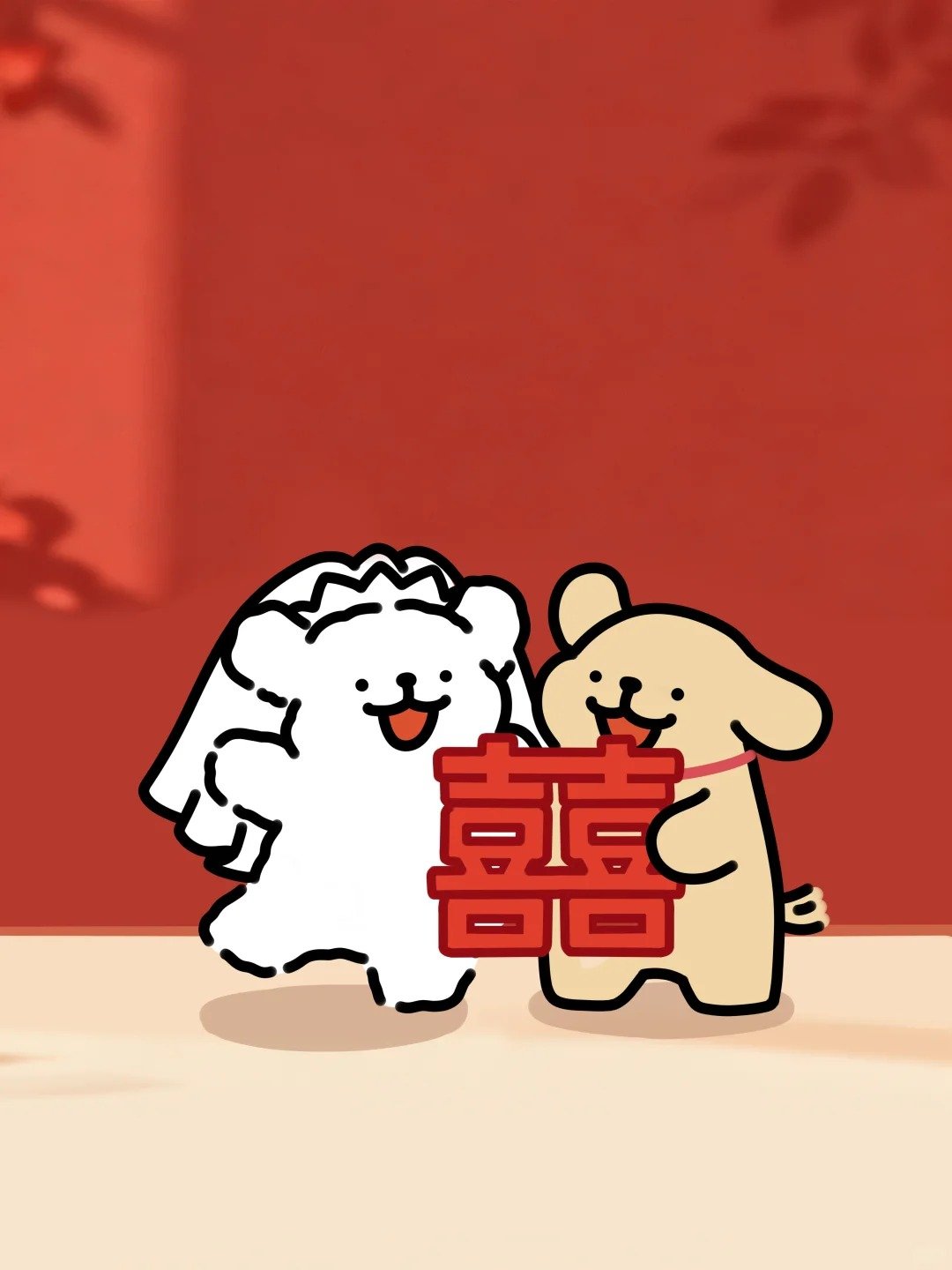 ảnh cô dâu chú rể chibi phong cách dễ thương