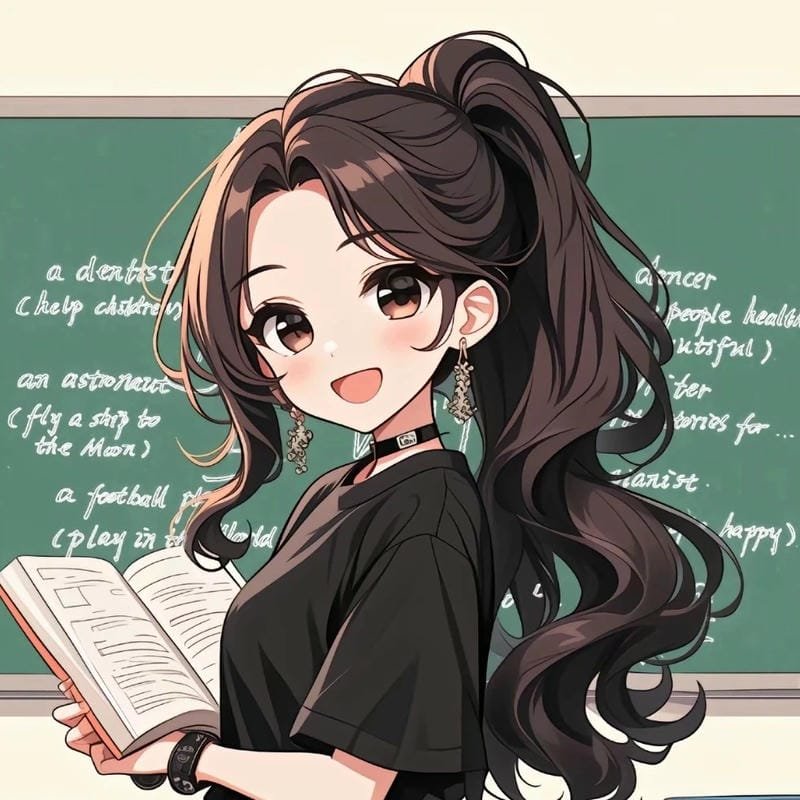 ảnh cô giáo chibi cảm xúc