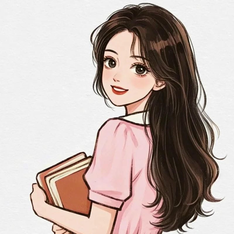 ảnh cô giáo chibi đang giảng bài