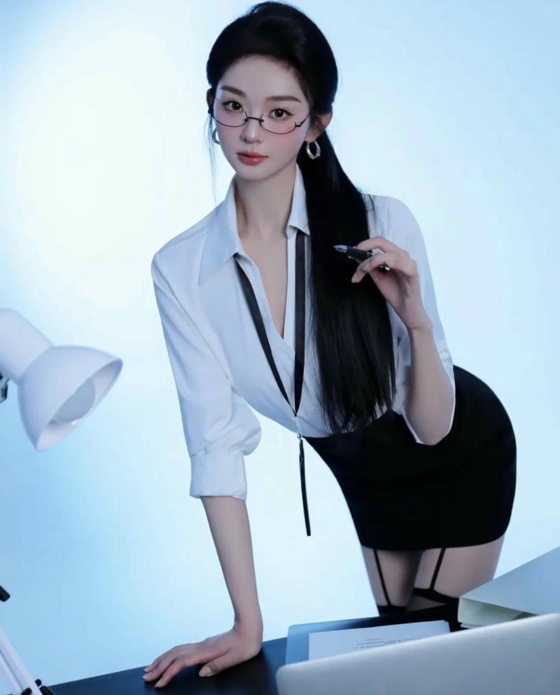 ảnh cosplay thư ký đáng yêu