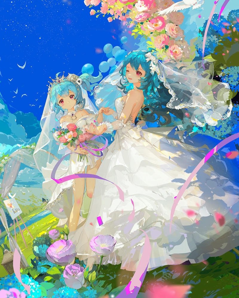 ảnh cưới anime phong cách