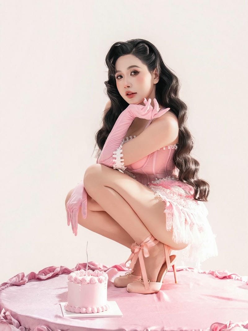 ảnh đẹp viên vibi lộ hàng