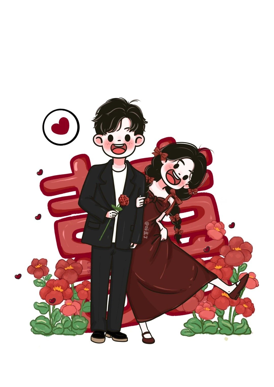 ảnh kỷ niệm cưới chibi