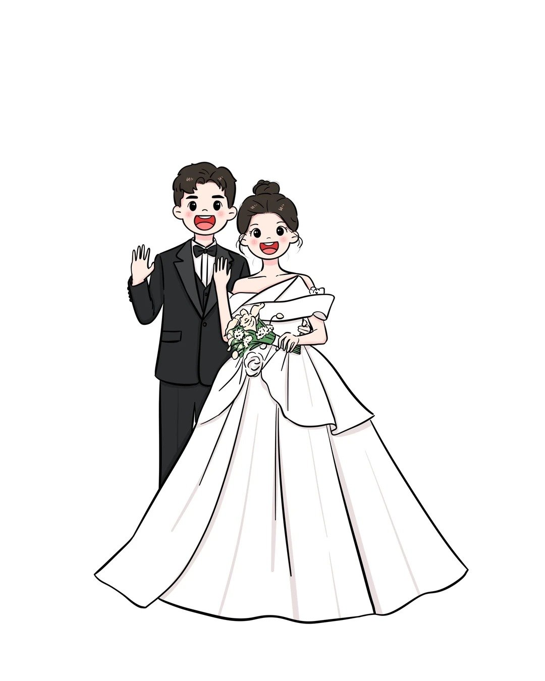 ảnh minh hoạ đám cưới chibi