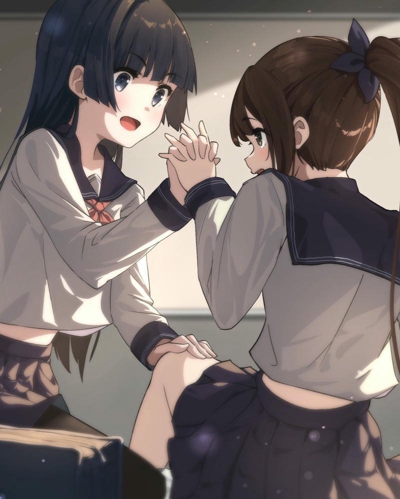 ảnh nắm tay anime buổi hoàng hôn