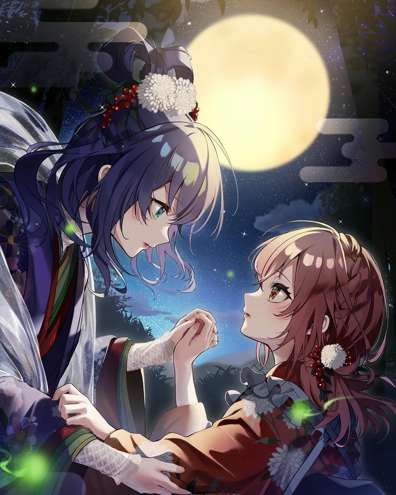 ảnh nắm tay anime phong cảnh