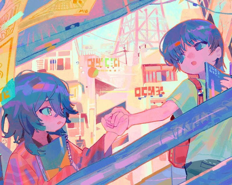 ảnh nắm tay anime tình cảm