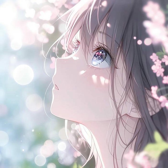 anime avatar sáng nữ màu pastel dịu nhẹ