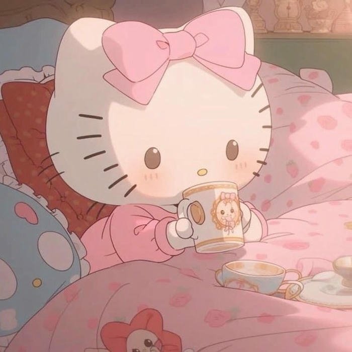 avatar cute hình hello kitty phong cách kawaii