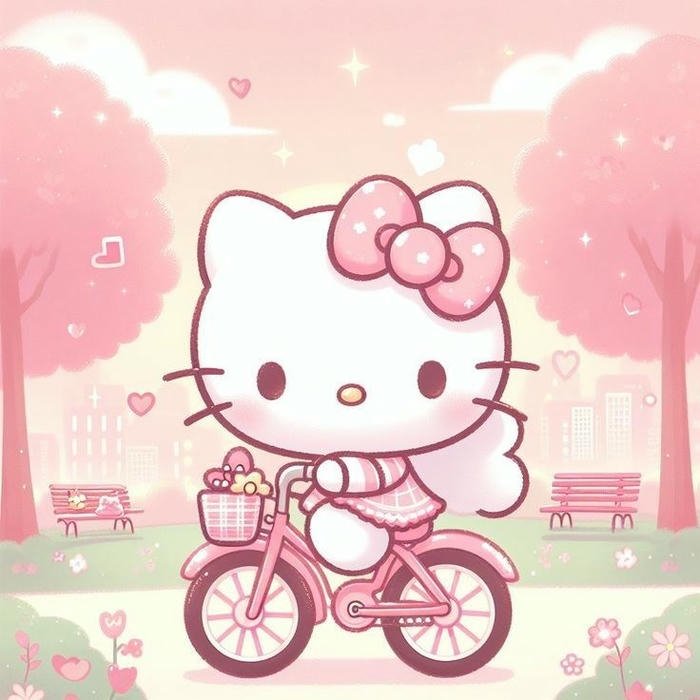 avatar cute hình hello kitty thiết kế đơn giản