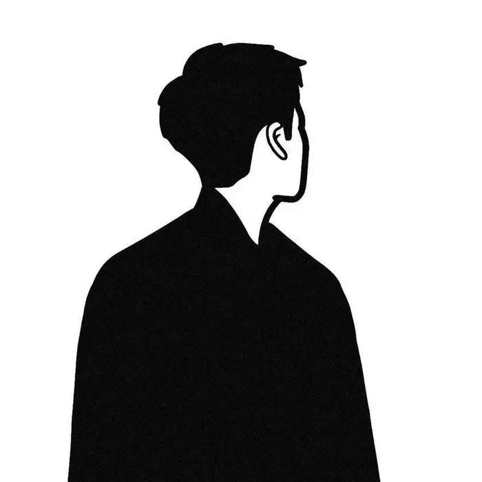 avatar đen trắng anime