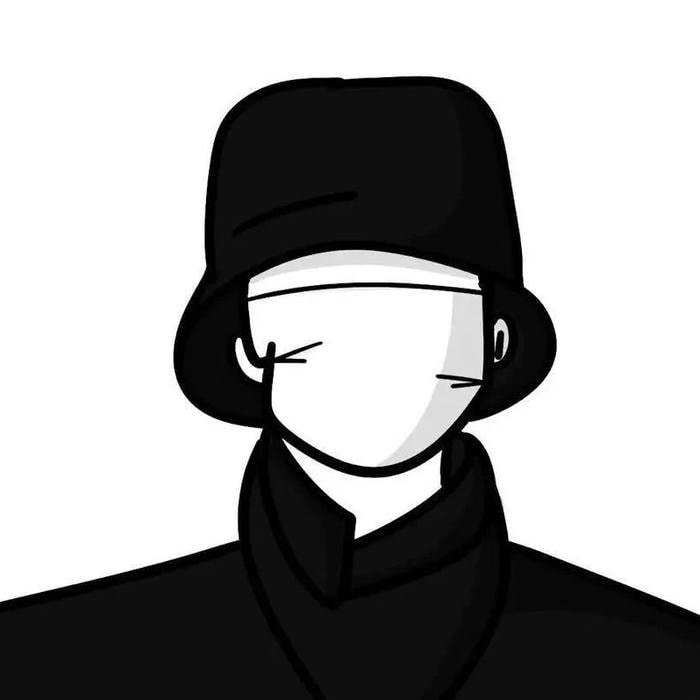 avatar đen trắng khuôn mặt