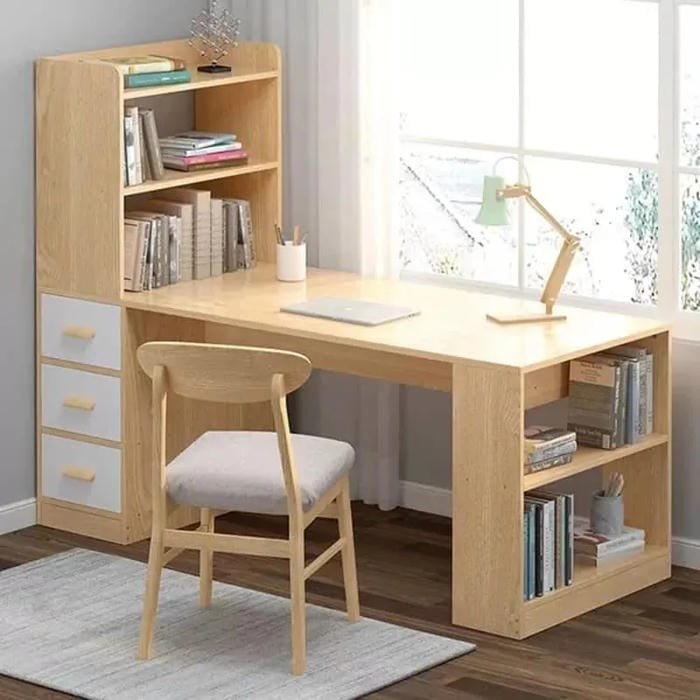 Tuyển chọn 123+ hình ảnh bàn học bằng gỗ đẹp đốn tim mọi nhà bàn học tông màu gỗ sáng