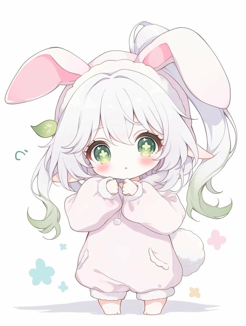 bé chibi mặt tròn
