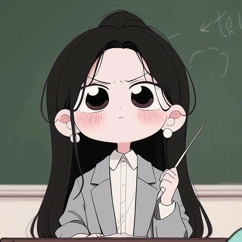 chibi cô giáo phong cách cute