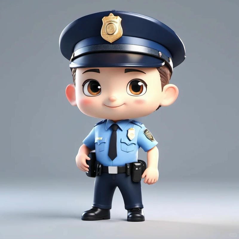 chibi công an cute