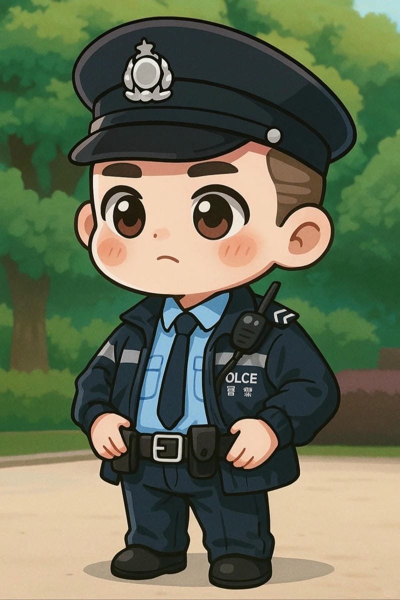 chibi công an dễ thương