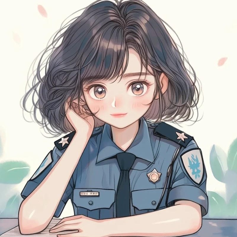 chibi công an hoạt hình