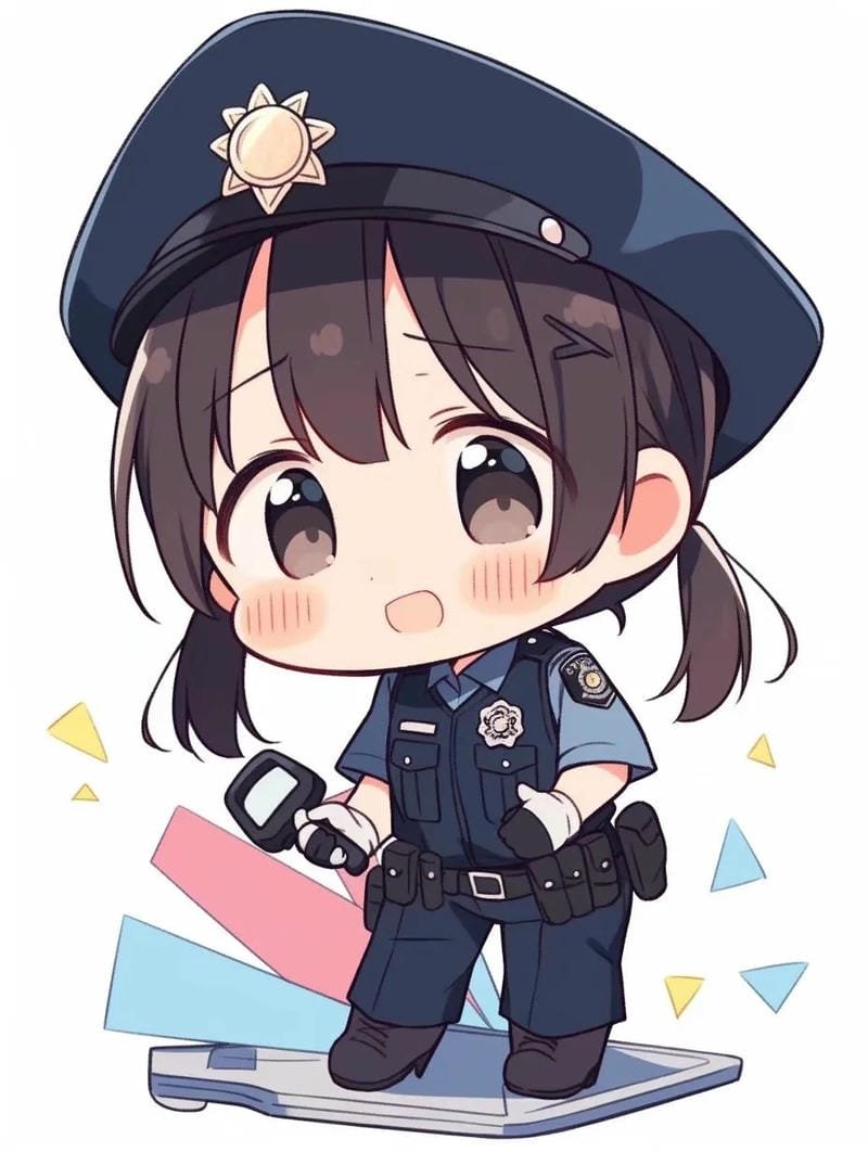 chibi công an nhỏ xinh