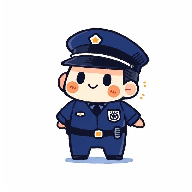 chibi công an phiên bản cute