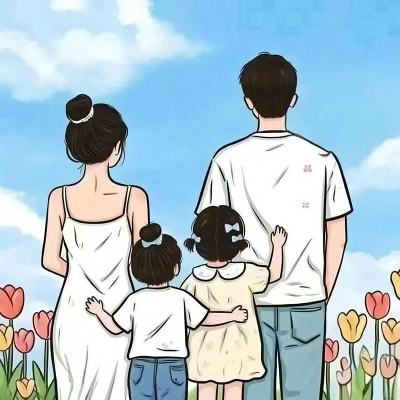 chibi family adorable