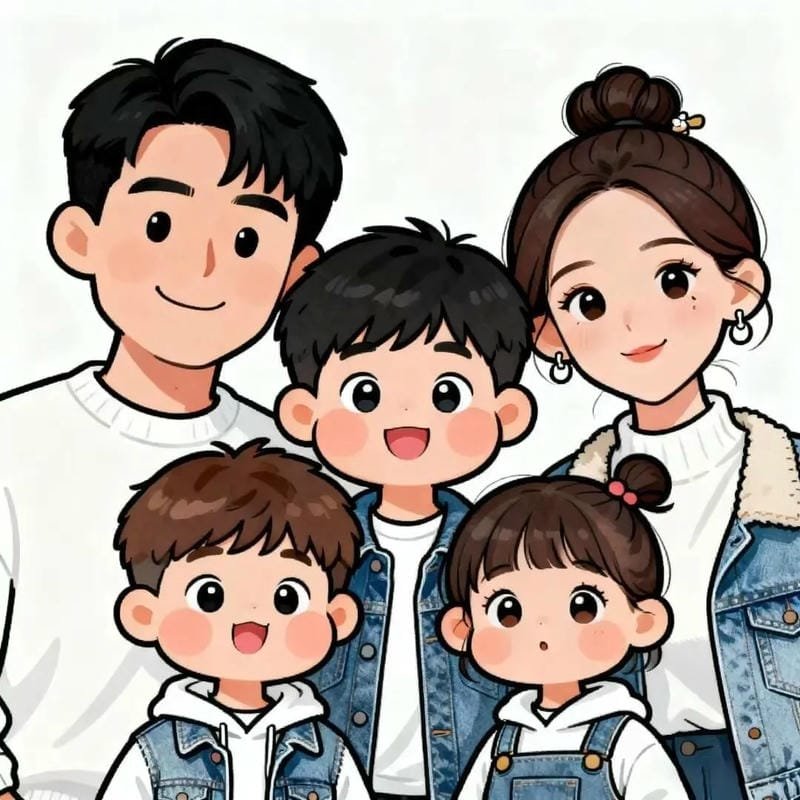 chibi family cute