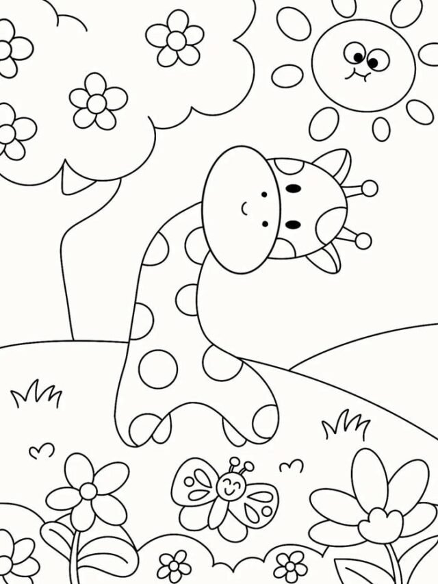 Tuyển tập 119+ tranh tô màu con hươu cao cổ cho bé tập tô