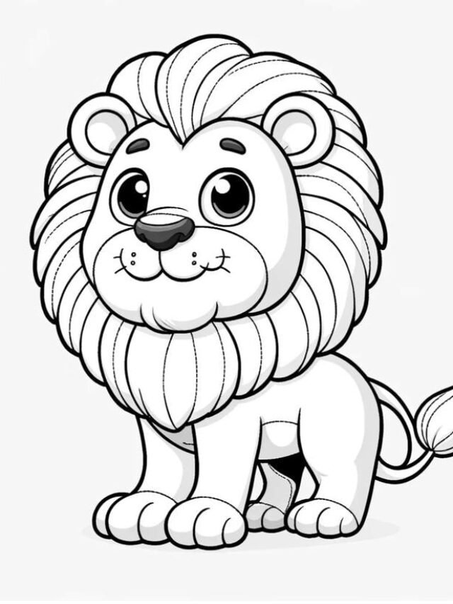 Tổng hợp 132+ tranh tô màu con sư tử oai phong cho trẻ