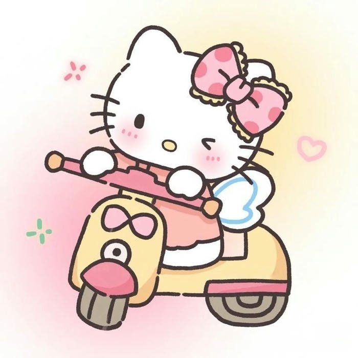 hello kitty avatar ảnh cute nền sáng