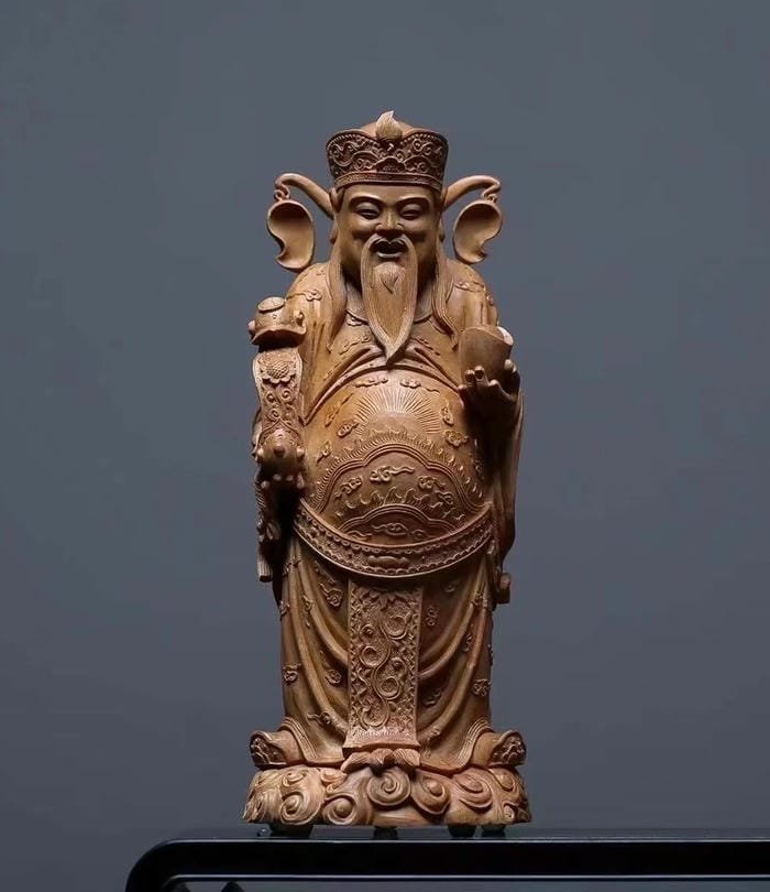 hình Thần Tài gỗ làm quà tặng