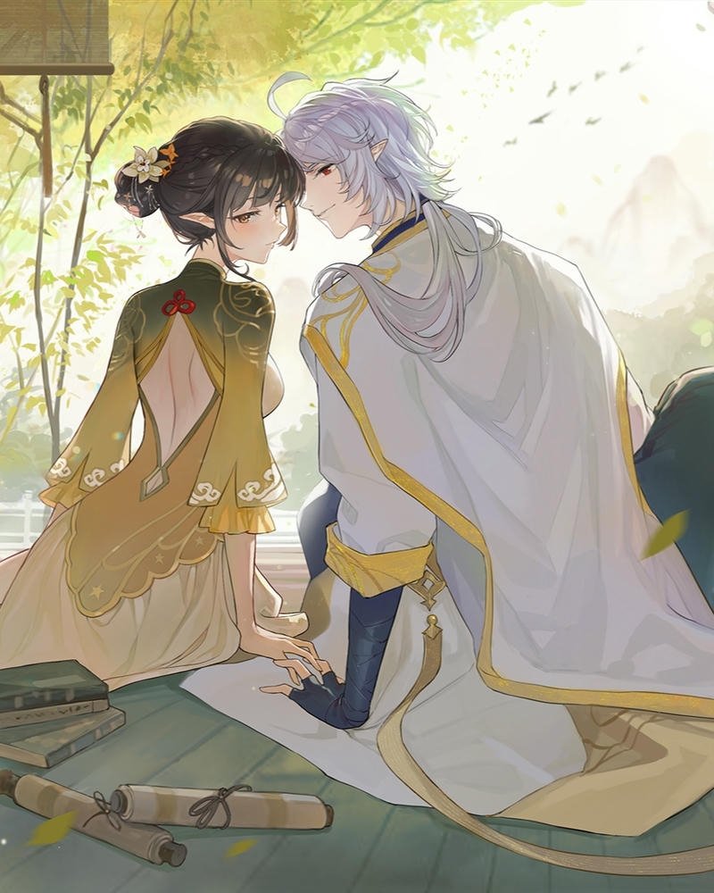 hình ảnh anime cặp đôi buồn nhẹ