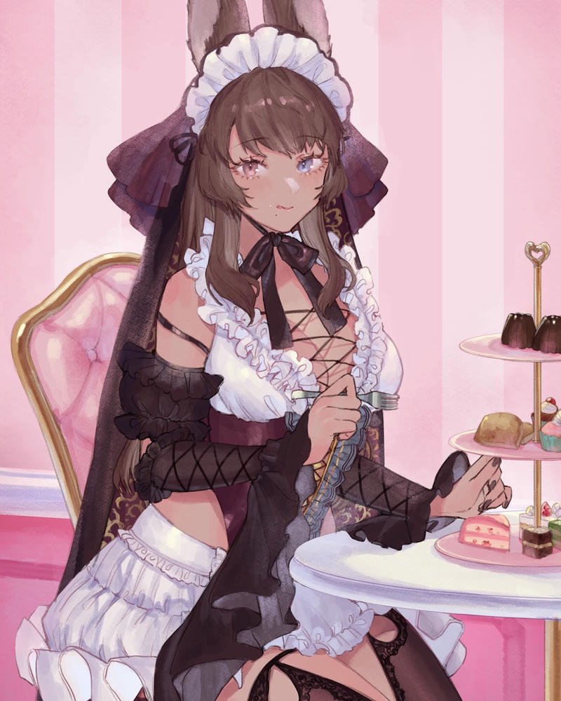 hình ảnh anime hầu gái dễ mến