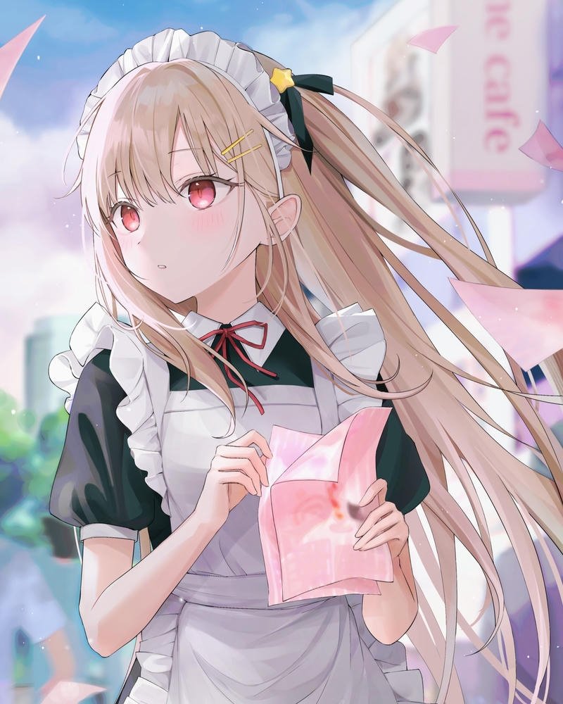 hình ảnh anime hầu gái xinh đẹp