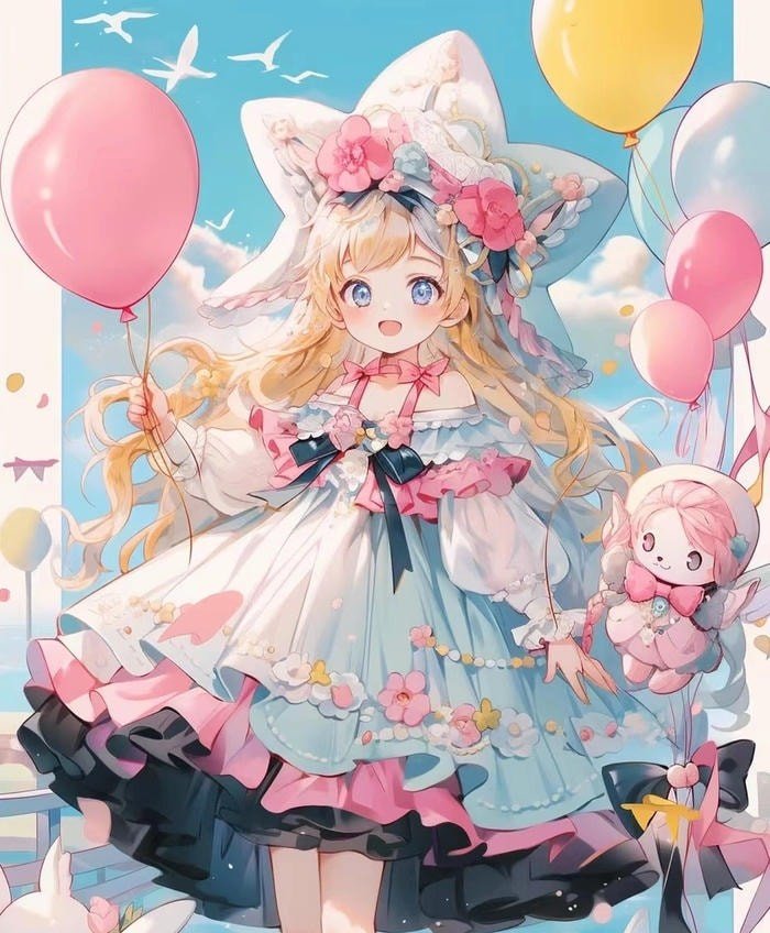 hình ảnh chibi nữ anime pastel