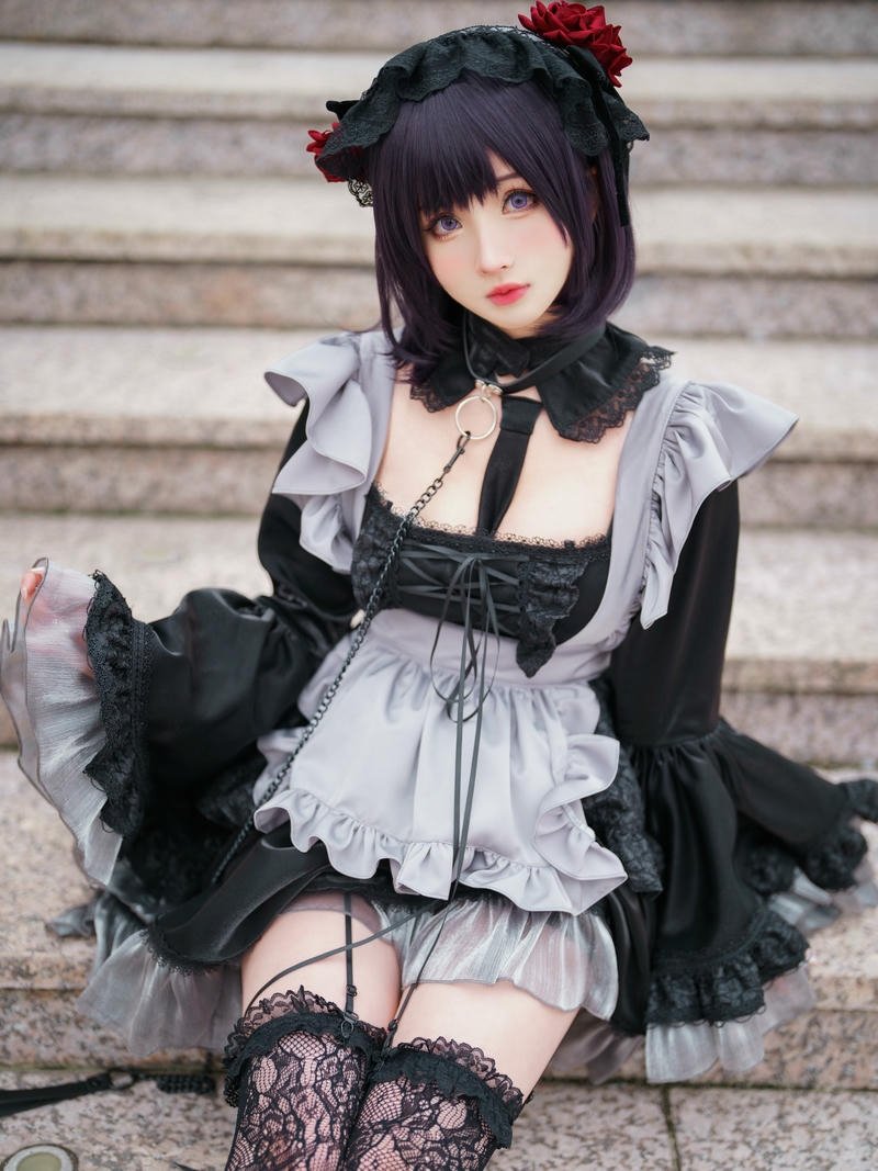 hình ảnh cosplay hầu gái cá tính