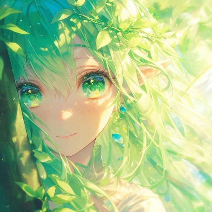 hình anime avatar sáng nữ ánh sáng mềm mại