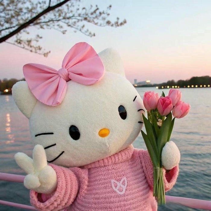 hình avatar hello kitty cute phong cách kawaii