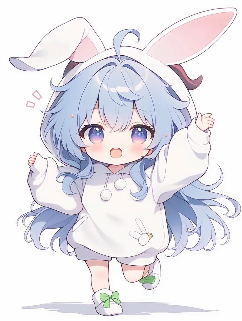 hình chibi bé nằm ngủ