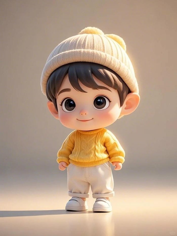 hình chibi bé trai vui nhộn