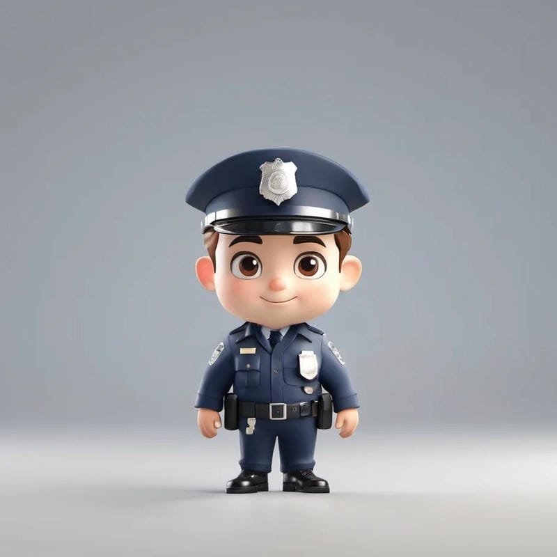 hình chibi chiến sĩ công an