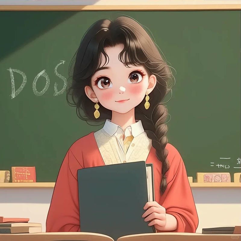 hình chibi cô giáo mỉm cười