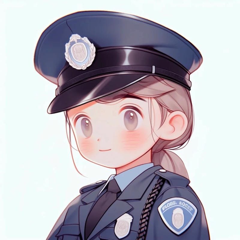 hình chibi công an thân thiện