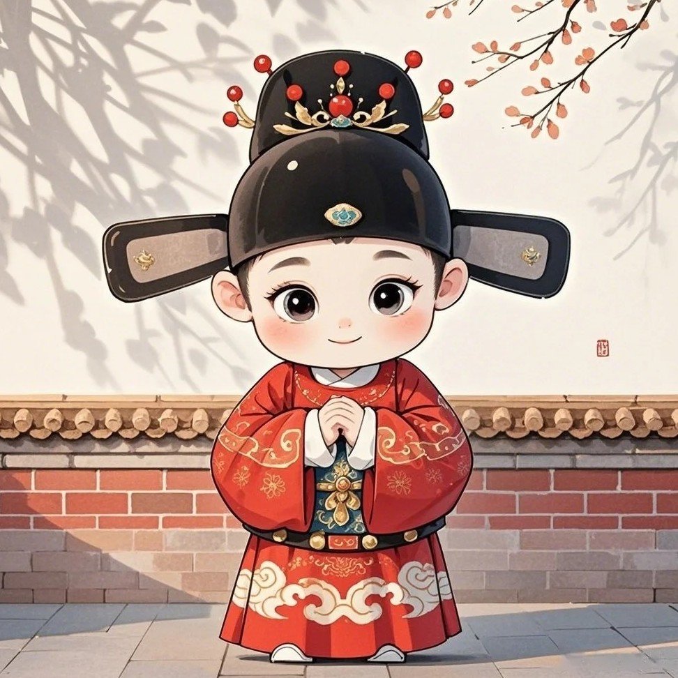 hình chibi cưới concept tối giản