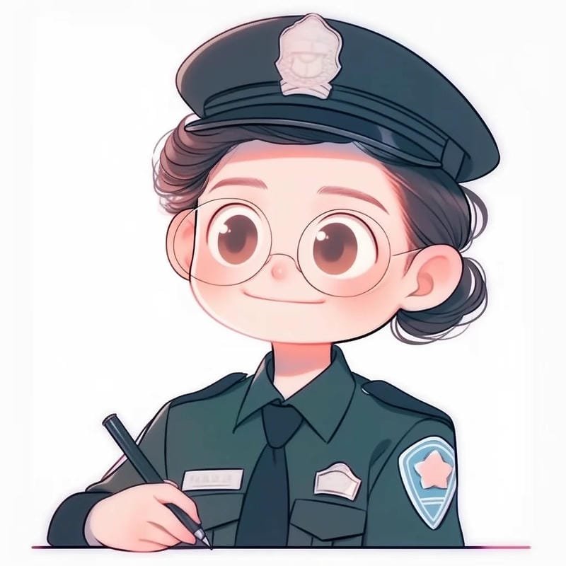 hình chibi đồng phục công an