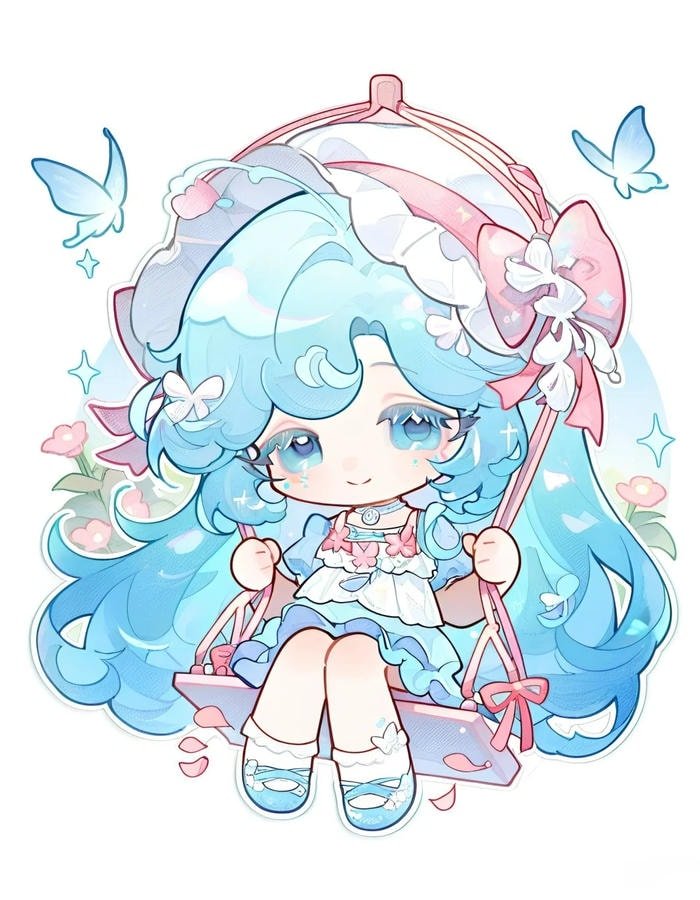 hình chibi nữ cute cho điện thoại