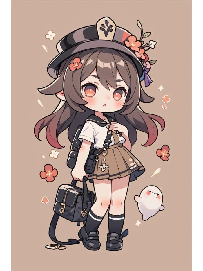 hình chibi nữ cute cho máy tính