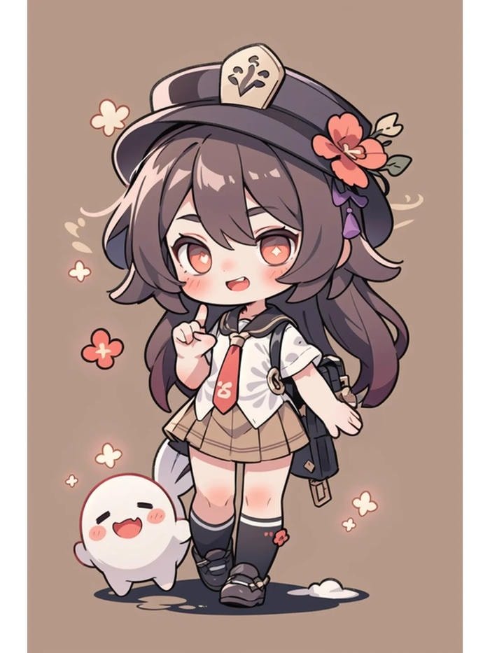 hình chibi nữ đơn giản