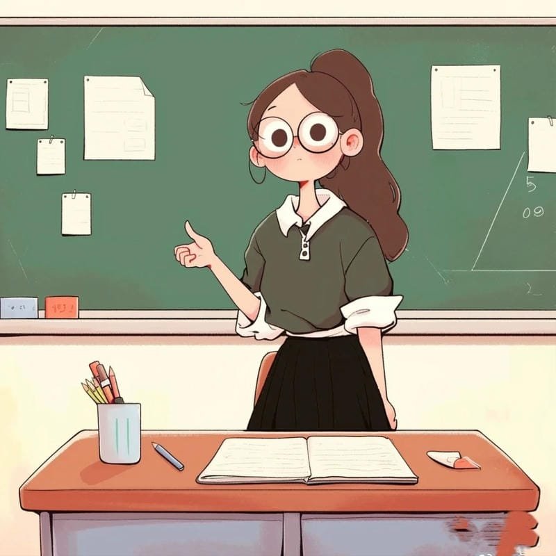 hình cô giáo chibi dáng đứng đẹp